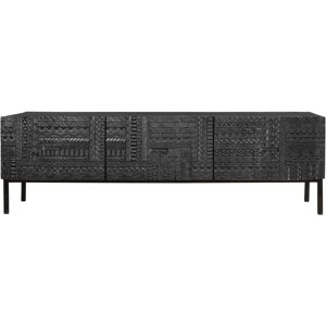 Giner y Colomer Szafka na TV - Mango Drewno - 3 Drzwi - Metalowe Nogi - 180x56x40cm Giner y Colomer Szafka na TV - Mango Drewno - 3 Drzwi - Metalowe Nogi - 180x56x40cm