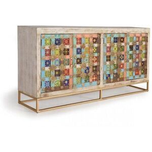 Giner Y Colomer Credenza - Mangófa 4-ovi monivärinen pronssilla Giner Y Colomer Credenza - Mangófa 4-ovi monivärinen pronssilla