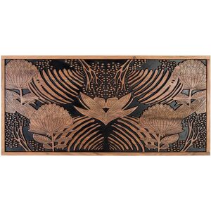Tête de Lit Bois Marron - Acacia naturelle et noire - 166x81x6cm - Publicité Tête de Lit Bois Marron - Acacia naturelle et noire - 166x81x6cm - Publicité