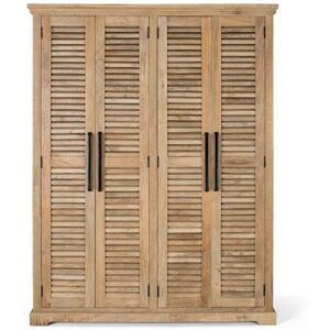 Giner et Colomer Armoire en Bois de Manguier Marron - 4 Portes - 190x50x150 - Publicité Giner et Colomer Armoire en Bois de Manguier Marron - 4 Portes - 190x50x150 - Publicité