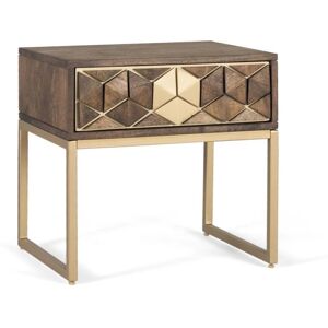Giner Y Colomer Stolik nocny z mango - 49x51x40cm Giner Y Colomer Stolik nocny z mango - 49x51x40cm
