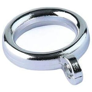 Alfa Modelo - Anillos de cortina redondos de plástico cromado - 100 uds Alfa Modelo - Anillos de cortina redondos de plástico cromado - 100 uds