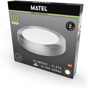 MATEL Spot LED Surface Ronde Argent 24W - Downlight - Publicité MATEL Spot LED Surface Ronde Argent 24W - Downlight - Publicité