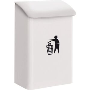 Arregui E6101 Wall-Mounted Waste Bin - 18L, White, Steel Arregui E6101 Wall-Mounted Waste Bin - 18L, White, Steel