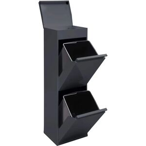 Arregui Steel 2-Compartment Waste & Recycling Bin - Indoor Arregui Steel 2-Compartment Waste & Recycling Bin - Indoor