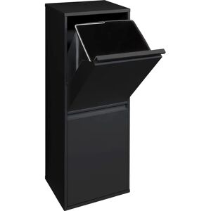 ARREGUI Basic CR206-B Trash Bin - 2 Removable Bins, Steel, Black ARREGUI Basic CR206-B Trash Bin - 2 Removable Bins, Steel, Black