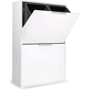 Contenedor de reciclaje Arregui EcoClean 4 cubos - Acero, Blanco Contenedor de reciclaje Arregui EcoClean 4 cubos - Acero, Blanco