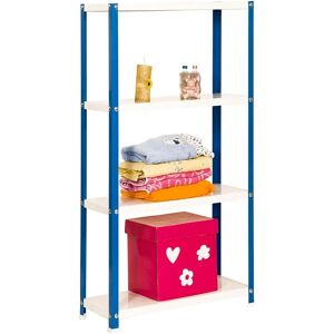 Estantería metálica Simonrack - 4 estantes - Azul/Blanco - Hogar Estantería metálica Simonrack - 4 estantes - Azul/Blanco - Hogar