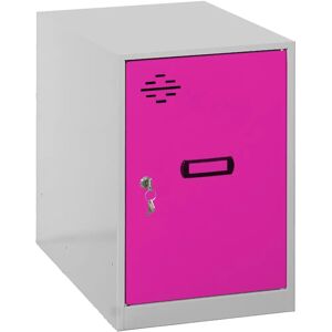 Petit casier métallique Simonrack gris et rose - Rangement - Publicité Petit casier métallique Simonrack gris et rose - Rangement - Publicité