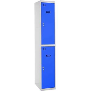 Taquilla metálica Simon Rack 2 puertas - Gris/Azul 1800x400x500mm Taquilla metálica Simon Rack 2 puertas - Gris/Azul 1800x400x500mm