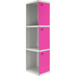 Gabinete metálico Simon Rack - 3 puertas, gris/rosado, 1800x300x500mm - Gabinete Gabinete metálico Simon Rack - 3 puertas, gris/rosado, 1800x300x500mm - Gabinete