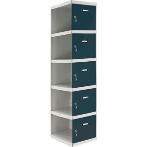 Simon Rack - Armario metálico - 5 puertas - Gris - 1800x300x500 mm Simon Rack - Armario metálico - 5 puertas - Gris - 1800x300x500 mm