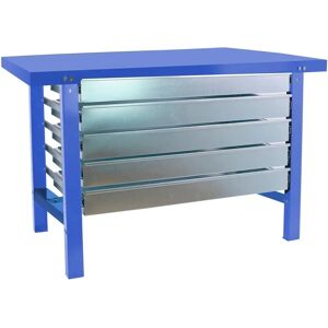 Table de travail BT6 Simon Rack - Rangement, Bleu, 1200x735mm - Publicité Table de travail BT6 Simon Rack - Rangement, Bleu, 1200x735mm - Publicité