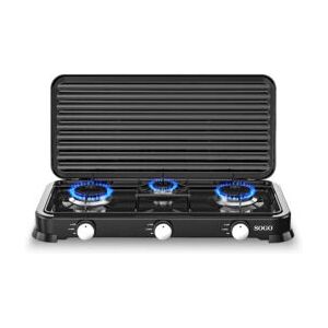 Cuisinière portable Sogo COC-SS-10237 - 3 brûleurs - Noir - Publicité Cuisinière portable Sogo COC-SS-10237 - 3 brûleurs - Noir - Publicité
