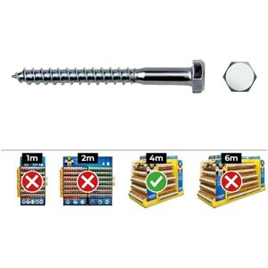 Tornillos hexagonales CELO 8 x 70 mm Zincado - 200 Unidades Tornillos hexagonales CELO 8 x 70 mm Zincado - 200 Unidades