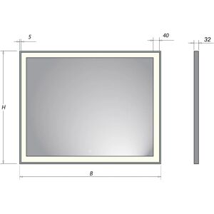 Kronenbach Day Lichtspiegel - LED-Beleuchtung, Antibeschlag, 120x60cm Kronenbach Day Lichtspiegel - LED-Beleuchtung, Antibeschlag, 120x60cm