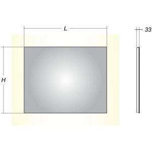 Kronenbach Nachtspiegel - 100 x 80 cm - LED-Backlight & Dimmfunktion Kronenbach Nachtspiegel - 100 x 80 cm - LED-Backlight & Dimmfunktion