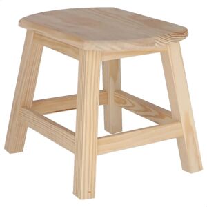 Mueblear Grand Tabouret Ovale - Bois de Pin Non Verni - 36x29x30 cm - Publicité Mueblear Grand Tabouret Ovale - Bois de Pin Non Verni - 36x29x30 cm - Publicité