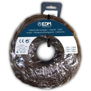 EDM Braided Textile Cable - 2 x 1.5 mm - 25m - Brown - Electrical Cable EDM Braided Textile Cable - 2 x 1.5 mm - 25m - Brown - Electrical Cable