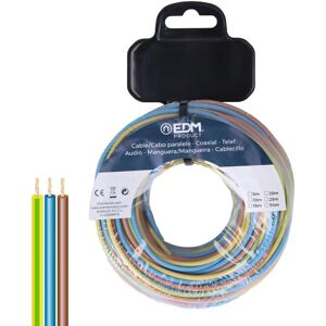 Rollo de Cable Flexible EDM - 2.5mm² - 15m - Azul/Marrón - Cable Eléctrico Rollo de Cable Flexible EDM - 2.5mm² - 15m - Azul/Marrón - Cable Eléctrico