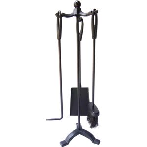 EDM Kaminzubehör-Set - Schwarz Gusseisen - 3 Stück EDM Kaminzubehör-Set - Schwarz Gusseisen - 3 Stück