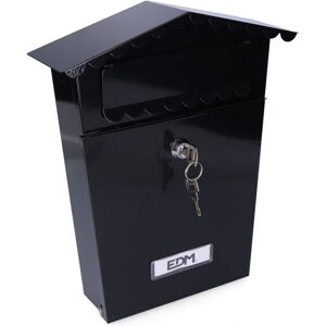 Buzón de Acero Negro EDM - 21x6x30cm - Moderno y Resistente Buzón de Acero Negro EDM - 21x6x30cm - Moderno y Resistente