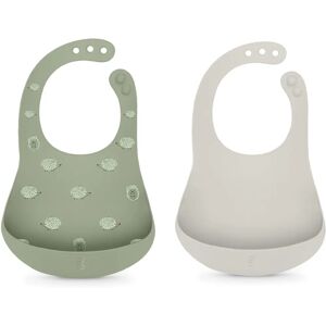Suavinex Jungle Green Gray Silicone Bib - Baby Bib Suavinex Jungle Green Gray Silicone Bib - Baby Bib