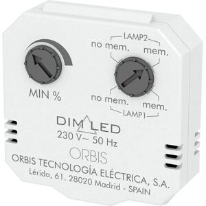 Dimmer Orbis Dimaled Luci Retrofrutto - LED, 230V, Memoria, Delgado Dimmer Orbis Dimaled Luci Retrofrutto - LED, 230V, Memoria, Delgado