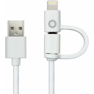 Muvit USB-kabel 1m Vit - USB Type A Micro-USB B/Lightning Muvit USB-kabel 1m Vit - USB Type A Micro-USB B/Lightning