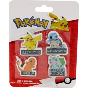 Conjunto de 4 borrachas Pokémon - Papelaria Conjunto de 4 borrachas Pokémon - Papelaria