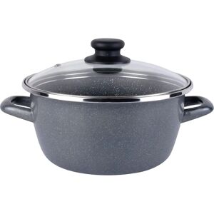 Magefesa K2 Gransasso Saucepan - Enamelled Steel, 24cm, Gray Magefesa K2 Gransasso Saucepan - Enamelled Steel, 24cm, Gray