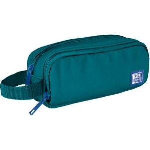 Étui scolaire Oxford Aqua - Polyester recyclé, 3 compartiments, Fermeture éclair, Poignée - Publicité Étui scolaire Oxford Aqua - Polyester recyclé, 3 compartiments, Fermeture éclair, Poignée - Publicité