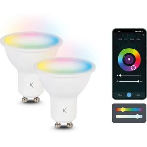 Ksix GU10 LED Bulb - 5.5W, RGB+CCT, Bluetooth & Wi-Fi Ksix GU10 LED Bulb - 5.5W, RGB+CCT, Bluetooth & Wi-Fi