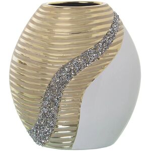 Alexandra House Living White Ceramic Vase - Vases Alexandra House Living White Ceramic Vase - Vases