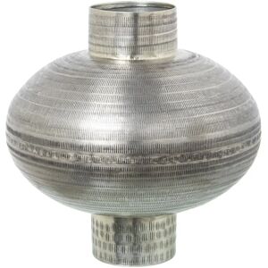 Alexandra House Living Silver Metal Aged Finish Vase - Vase Alexandra House Living Silver Metal Aged Finish Vase - Vase