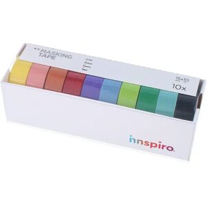 Set de Cintas Washi Innspiro - 10 cintas decorativas y para escribir - Con purpurina Set de Cintas Washi Innspiro - 10 cintas decorativas y para escribir - Con purpurina
