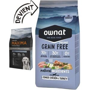 Ownat Prime pour chiens seniors sans céréales poulet & dinde 3kg - Publicité Ownat Prime pour chiens seniors sans céréales poulet & dinde 3kg - Publicité