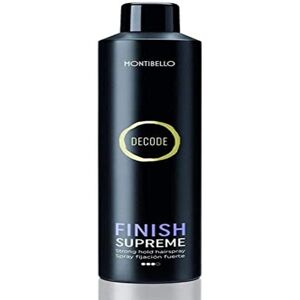 Montibello Decode Finish Supreme Fixatif Très Forte - Spray Coiffant - Publicité Montibello Decode Finish Supreme Fixatif Très Forte - Spray Coiffant - Publicité