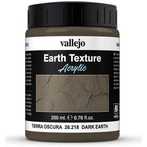 Vallejo Dark Earth Acrylic Model Paint - 200ml - Diorama Textures Vallejo Dark Earth Acrylic Model Paint - 200ml - Diorama Textures