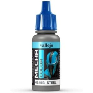 Vallejo Vallejo 69.063 Acrylic Paint - Steel - Mecha Color - Quick Drying Airbrush Vallejo Vallejo 69.063 Acrylic Paint - Steel - Mecha Color - Quick Drying Airbrush