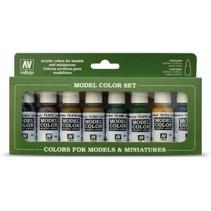 Vallejo VJ70108 Acrylic Model Paint - 8 Colors, 17ml Each - Suitable for Beginners Vallejo VJ70108 Acrylic Model Paint - 8 Colors, 17ml Each - Suitable for Beginners