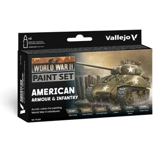 Vallejo 70203 Acrylic Paint Set - WWII American Armor & Infantry Vallejo 70203 Acrylic Paint Set - WWII American Armor & Infantry