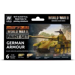 Vallejo 70205 Acrylic Paint Set - WWII German Armor - 17ml Vallejo 70205 Acrylic Paint Set - WWII German Armor - 17ml