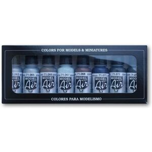 Vallejo Model Air Metallic Colors Set - 8x17mL Vallejo Model Air Metallic Colors Set - 8x17mL