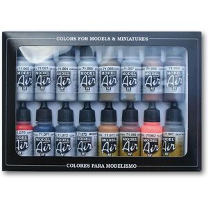 Vallejo Model Air Set - Efeitos Metálicos - Tinta acrílica Vallejo Model Air Set - Efeitos Metálicos - Tinta acrílica