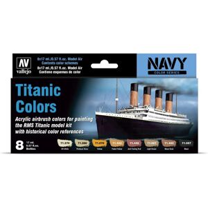 Vallejo 71.646 Acrylic Paint Set - Titanic Colors - Model Air - Navy Vallejo 71.646 Acrylic Paint Set - Titanic Colors - Model Air - Navy