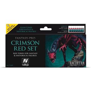 Vallejo Crimson Red Art & Craft Paint Set - Acrylic, 17ml, 8 pcs Vallejo Crimson Red Art & Craft Paint Set - Acrylic, 17ml, 8 pcs
