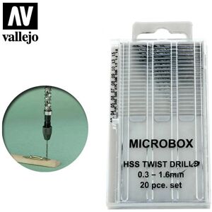 Vallejo T01001 Drill Bit Set - 20 High Speed Steel Bits Vallejo T01001 Drill Bit Set - 20 High Speed Steel Bits
