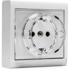 Famatel Living 8000 2p+t 16a 250v Tomada de Superfície Transparente Famatel Living 8000 2p+t 16a 250v Tomada de Superfície Transparente