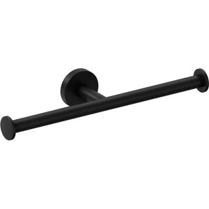 Cosmic Wall Mounted Double Toilet Roll Holder - Metal Black Cosmic Wall Mounted Double Toilet Roll Holder - Metal Black